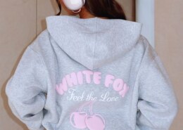 White Fox Hoodie Cozy Fashion